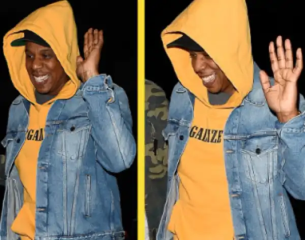 WTH? Lol. See Photos of Jay Z Walking and Raising His Hands like a Woman